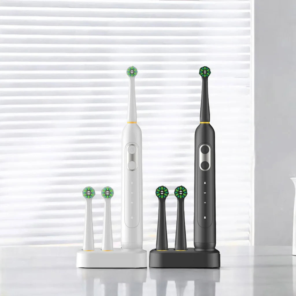 Rotating electric toothbrush induction charging, waterproof, high-performance motor,3 modes 70 day battery life, 10 brush heads