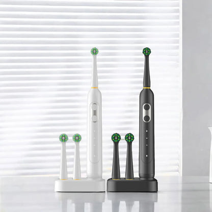 Rotating electric toothbrush induction charging, waterproof, high-performance motor,3 modes 70 day battery life, 10 brush heads