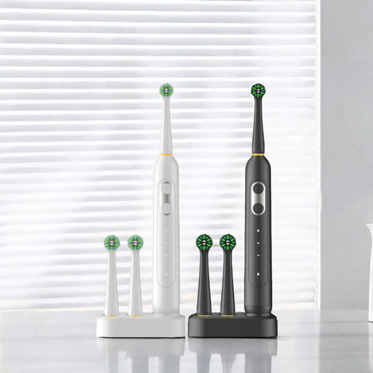 Rotating electric toothbrush induction charging, waterproof, high-performance motor,3 modes 70 day battery life, 10 brush heads