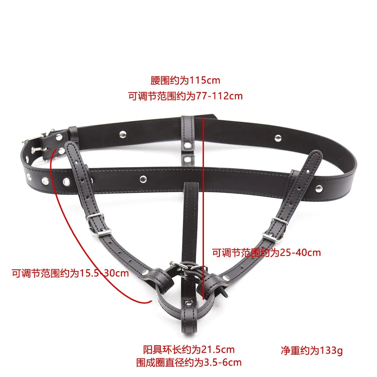 Leather Forced Orgasm Harness,Massage Wand Belt Massager Strap,Vibrator Restraint BDSM Pleasure Bondage,Chastity,Sex Toys Women