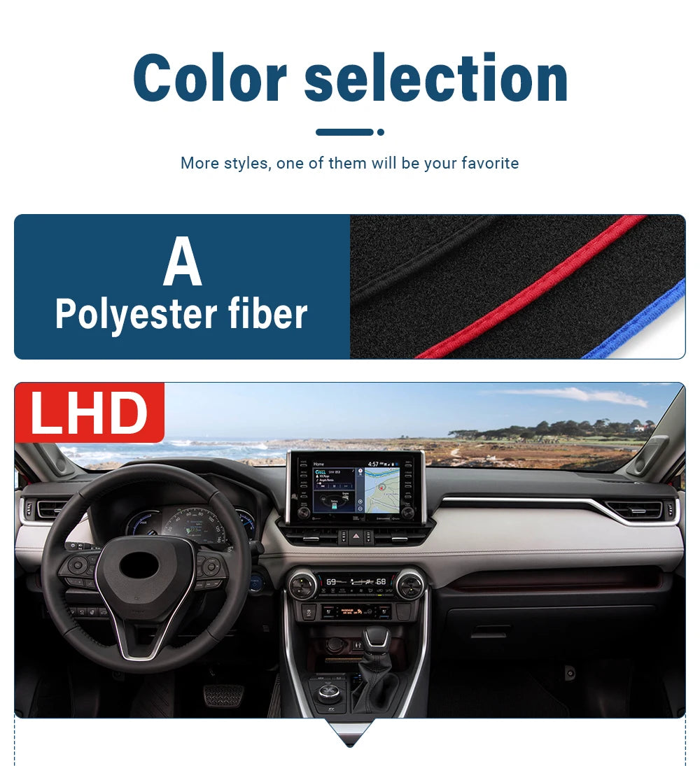 Car Dashboard Mat Sun Shade Instrument Desk Cover Accessories For Toyota RAV4 XA50 2019 2020 2021 2022 2023 2024 2025 Hybrid