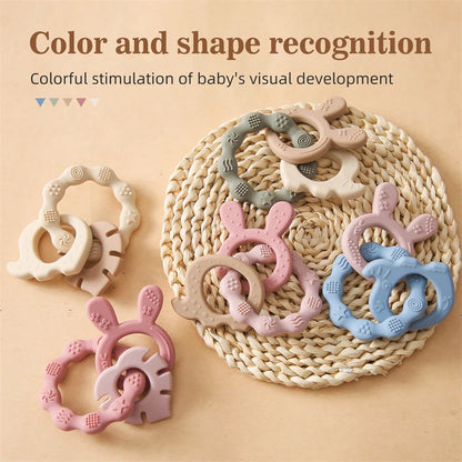 BPA Free Baby Silicone Rabbit Bracelet Teether Toys Nursing Teething Toys Food Grade Silicone Newborn Teething Toys Baby Gift