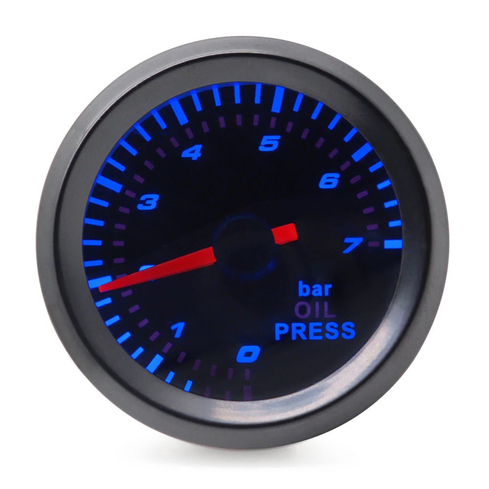 52mm Boost/Vacuum/Water Temp/Oil Temp/Oil Press/Voltage/Tachometer/Air Fuel Ratio/EGT Gauge Analog Blue Led+ 52MM Gauge Pods