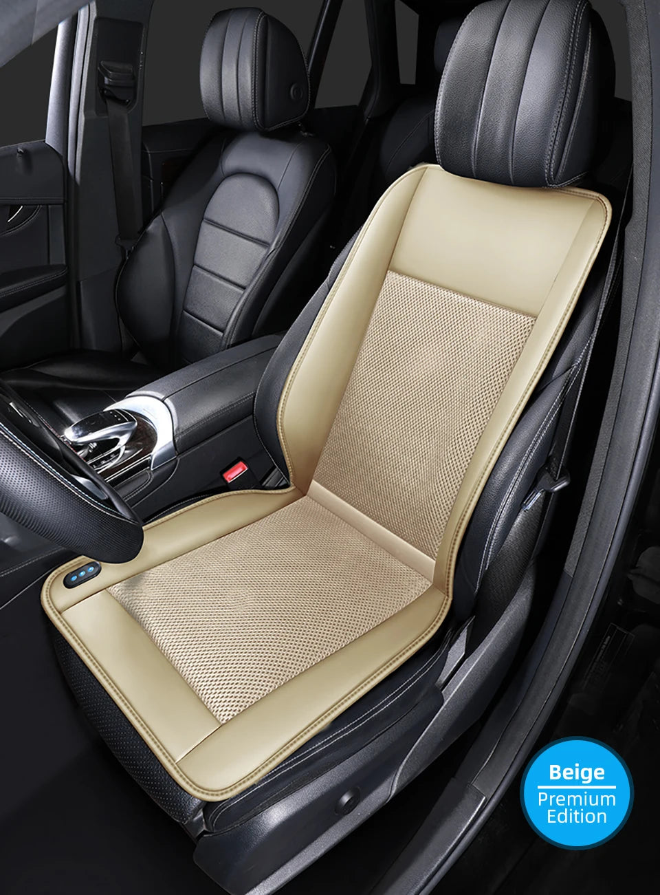 12V Summer Cooling Winter Heating Car Seat Cushion with 10 Turbo Fans Ventilation Heating Massage Function Optional Universal