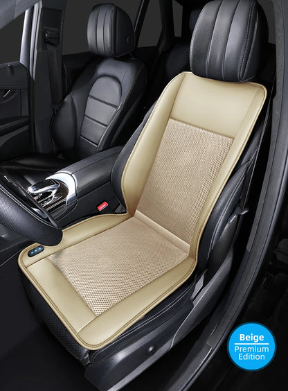12V Summer Cooling Winter Heating Car Seat Cushion with 10 Turbo Fans Ventilation Heating Massage Function Optional Universal