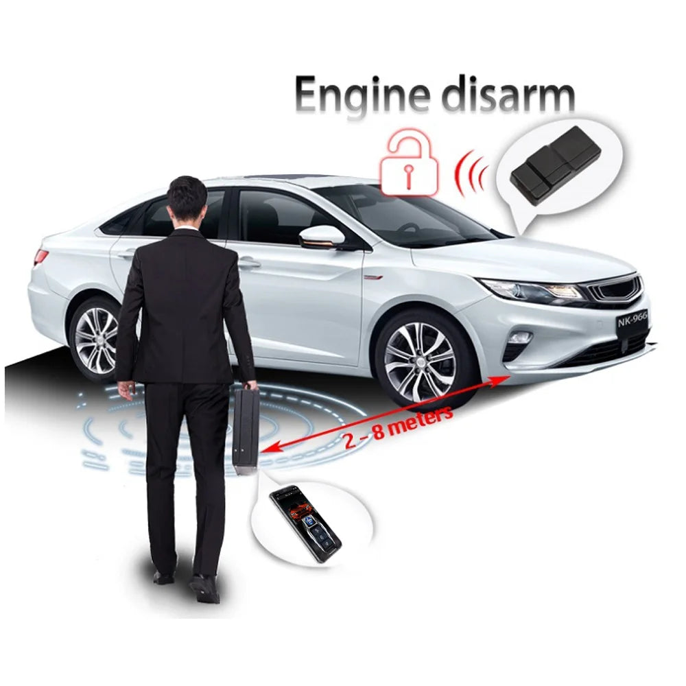 auto universal central locking anti-theft car immobilizer Car alarm central lock Start stop remote start button for cars starter