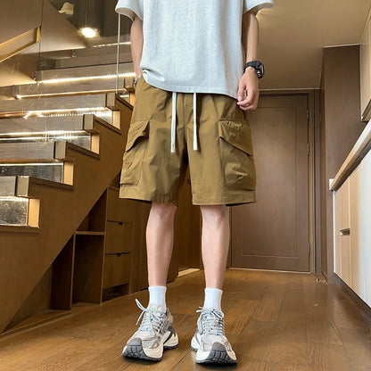 Men's Casual Cargo Shorts for Summer Edgy Street Style Quick Dry Comfortable Outdoor Workout Shorts