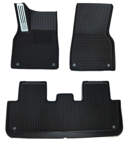 3/6-Piece Set TPE Dual-Layer Car Floor Mats for Tesla Model Y Juniper/Standard Full Vehicle Upgrade with Metal Pedal Driver