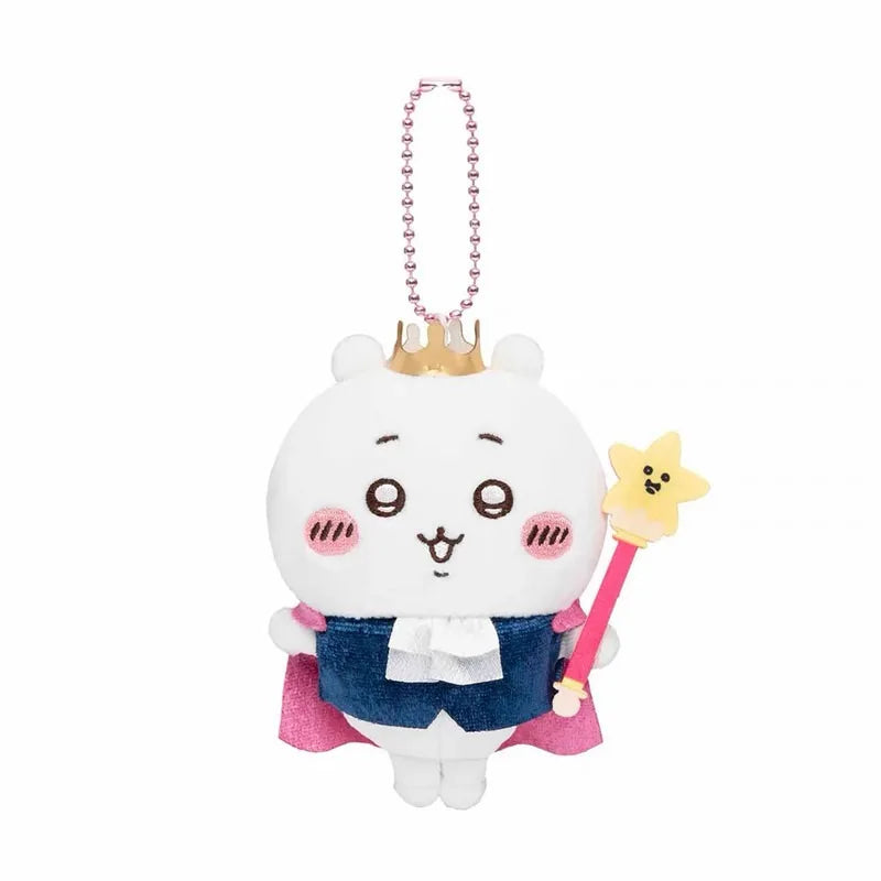 Jhiikawas Fairy Tale Prince  Princess Series Plush Keychain Cute Usagi Hachiware Jiikawa Anime Pendant Kawaii Bag Charm for Fans