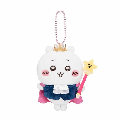 Jhiikawas Fairy Tale Prince  Princess Series Plush Keychain Cute Usagi Hachiware Jiikawa Anime Pendant Kawaii Bag Charm for Fans