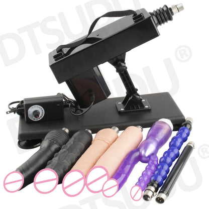 Female Sex Machine with Dildo and Masturbation Cup, Hands-Free G-Spot Clitoral Stimulation, Adult Sex Machine