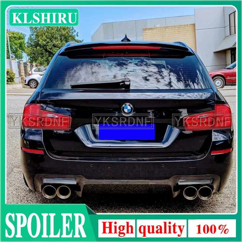 Rear Roof Spoiler Cap For BMW 5 Series F11 Touring M Sport 535i 2010-2017 ABS Plastic Glossy Black Exterior Styling Wing Accesso