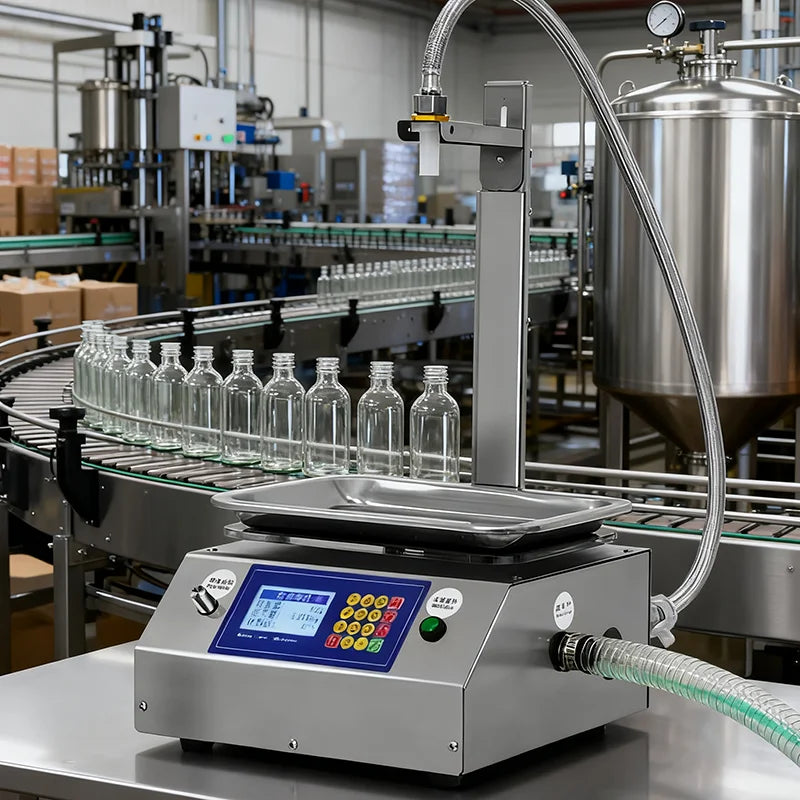 Digital Control Liquid Filling Machine Weighting Filling System 30g-15kg Capacity Alcohol Juice Milk Small Bottle Filler