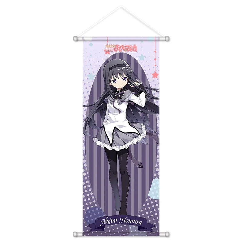 70cm Anime Madoka Magica Kaname Madoka Cartoon Figure Scroll Canvas Wall Hanging Print Home Decor Anime Poster Wall Manga Art