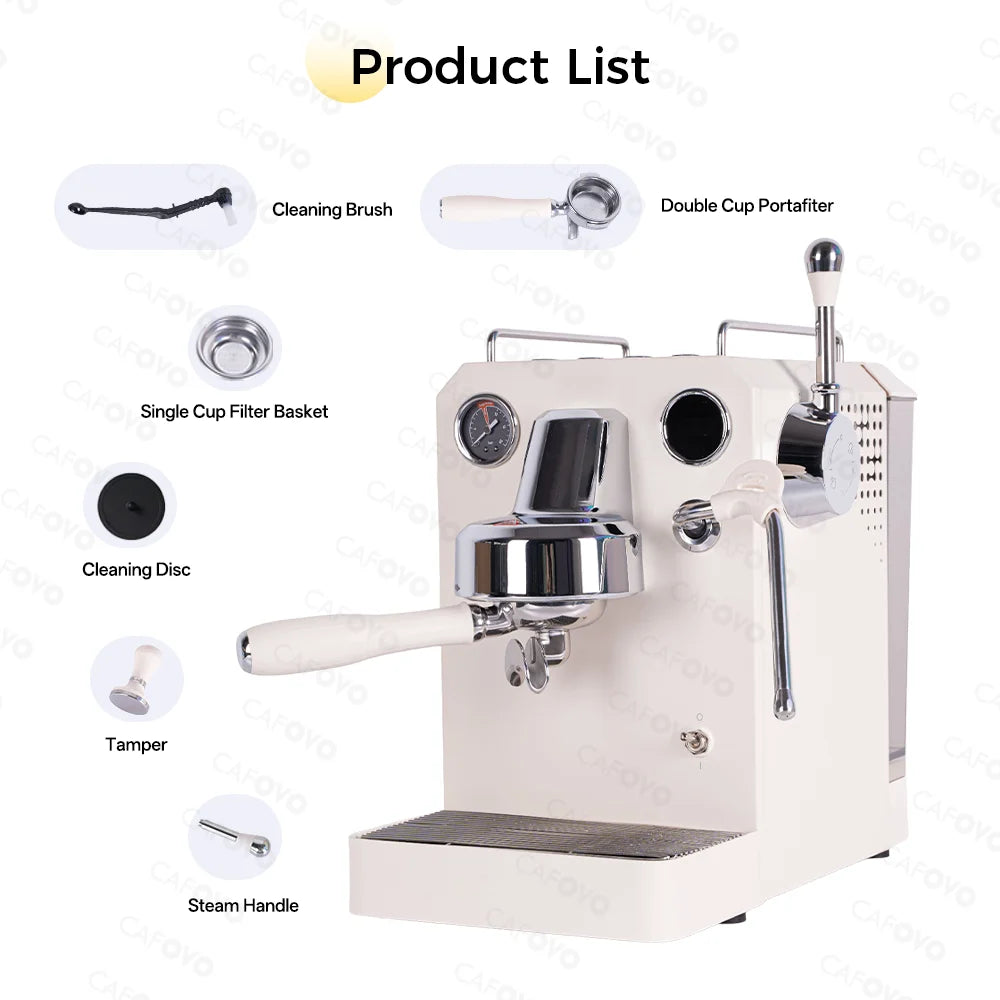 CAFOVO Owl Pro G3006H Small Household Semi-automatic Coffee Machine Freshly Ground Italian Espresso Machine 220V