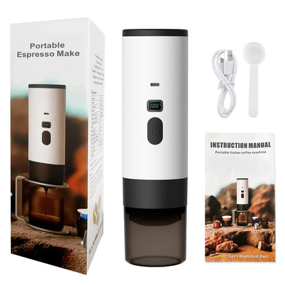 3 In 1 Espressoes Machine High Capacity Battery Digital Display Wireless Washable Usb Rechargeable Coffee Maker For Travel
