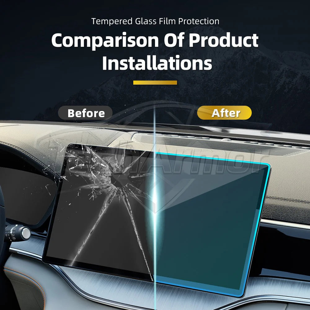 Car Tempered Glass Protective Film For BYD Seal U/Sealion 6/Song Plus 2021-25 GPS Navigation Dashboard Display Screen Protector
