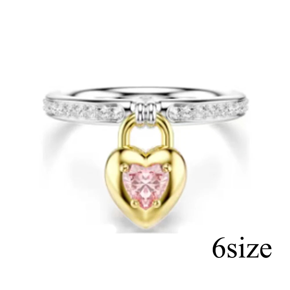New Cross Diamond Fashion Color Crystal Mixed Cut Open Ring