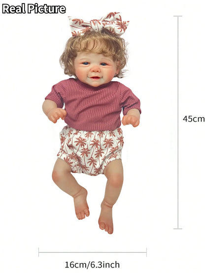 18 Inch Vivienne 3D Painted Skin bebe ruborn de silicona reborn dolls Soft Vinyl Touch feel Dolls