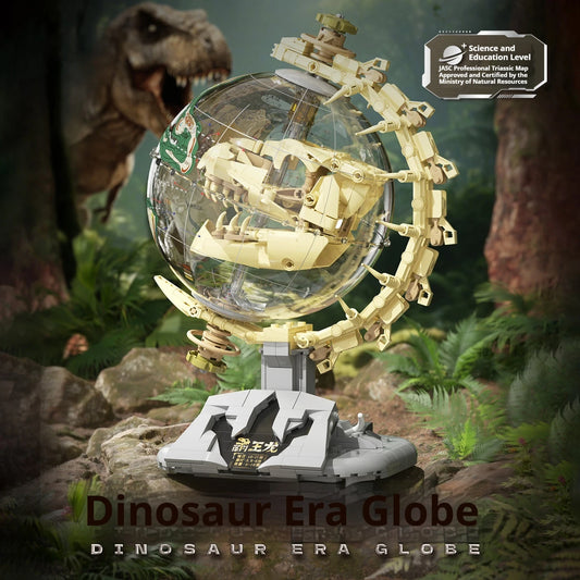 JAKI F5-I0003 Space Exploration Dinosaur Globe Building Blocks DIY Model Desktop Decor Adult Collectible Gift Birthday Holiday