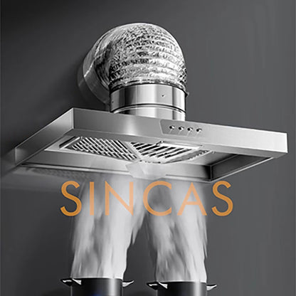 Stainless Steel Range Hood with Lighting Easy-Install Kitchen Exhaust Fan Suction Household Traditional Stove Ventilation System