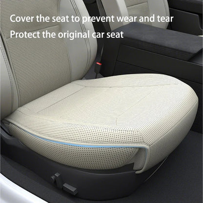 For New Tesla ModelY Juniper 2025  PU Seat Cushion Punching Breathable Universal Split Car Seat Protector Interior Accessories