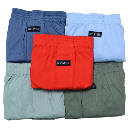 5PCS/Pack 100% Cotton Men Solid Pajama Pants Casual Elastic Waist Sleeping Shorts 3D Crotch Bottoms Breathable Pijama Hombre