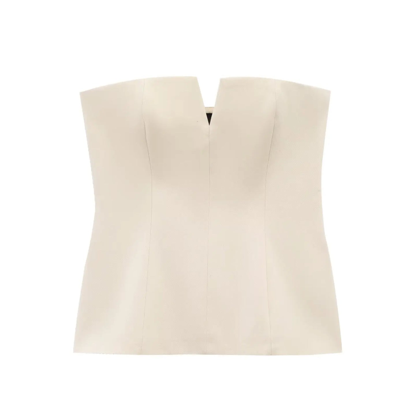 HH Women Elegant Strapless Corset Top with Front V Notch Tube Top for Woman Wedding Guest Dinner Party Outfits