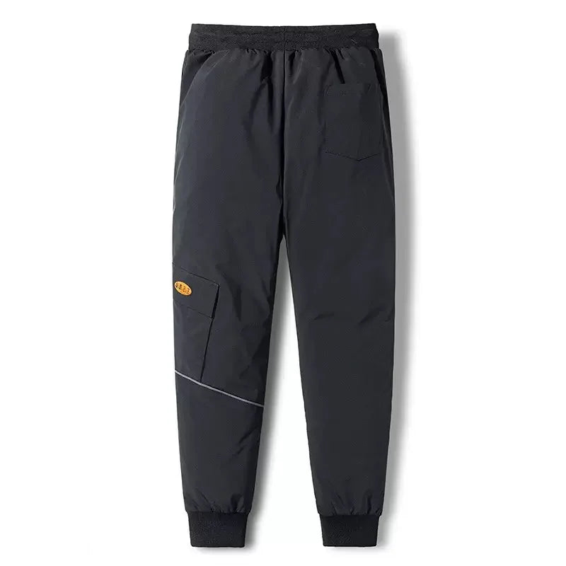 Autumn and Winter New Fashion Solid Color Thickened Warm Windproof Down Pants Men's Casual Loose Sports High Quality Trousers