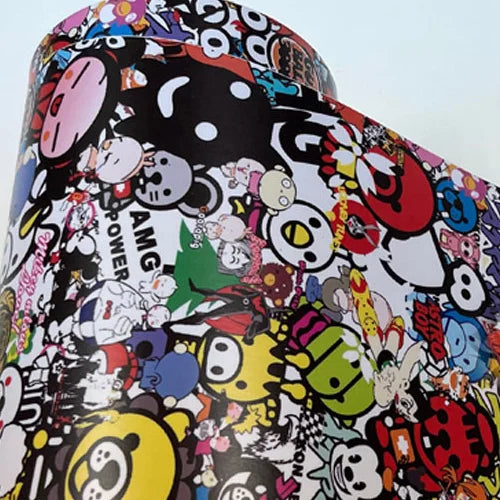 20/30/40/50/58X152CM Premium Graffiti Stickerbomb Vinyl Wrap Car Motorcycle Scooter Bike Wrapping Covers Decal Film