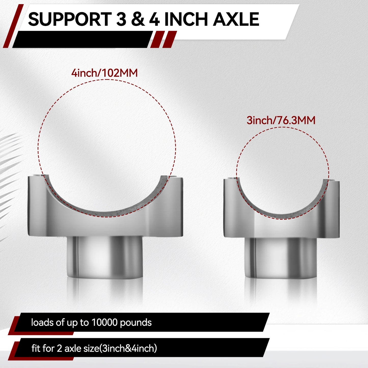 Heavy Duty 3 - 20 Ton Bottle Jack Axle Adaptor Saddles for F-150 Raptor F-250 F-350 Trucks 3" 4" Floor Jack for Dana 60 70 80