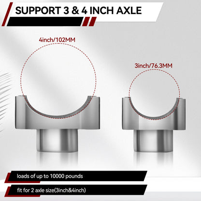 Heavy Duty 3 - 20 Ton Bottle Jack Axle Adaptor Saddles for F-150 Raptor F-250 F-350 Trucks 3" 4" Floor Jack for Dana 60 70 80