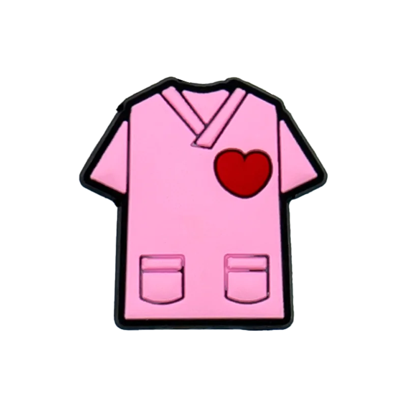 1/50PCS Pink Style Alphabet Women Shoe Charms Accessories Pins for Clog Fashion Women Shoe Buckle Decorations Tote Bag Pendant