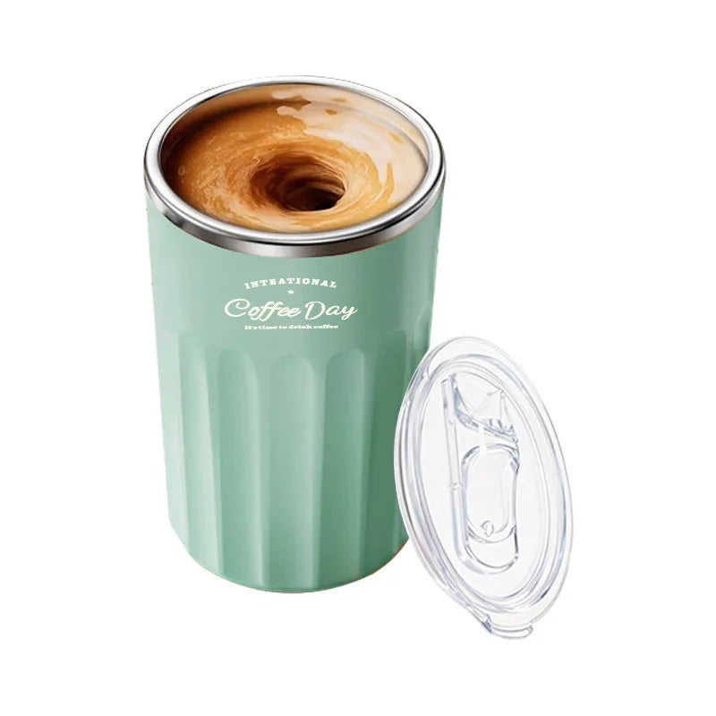 400ML Automatic Stirring Cup Rechargeable Coffee Electric Mixer 316 Stainless Steel Rotating Mug Milk Magnetic Mixing Cup   USB