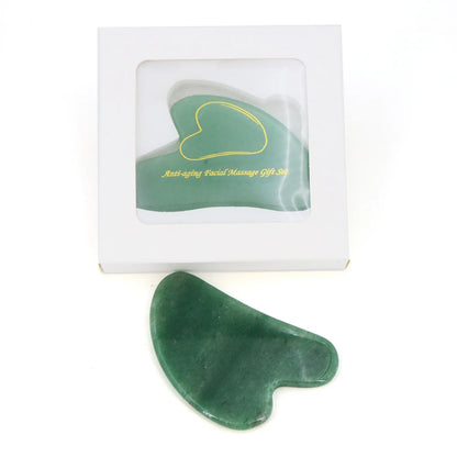 Natural Stone Gua Sha Massage Board Pink Rose Quartz Amethyst Guasha Plate Jade Face Massager Scrapers Tools for Neck Back Body