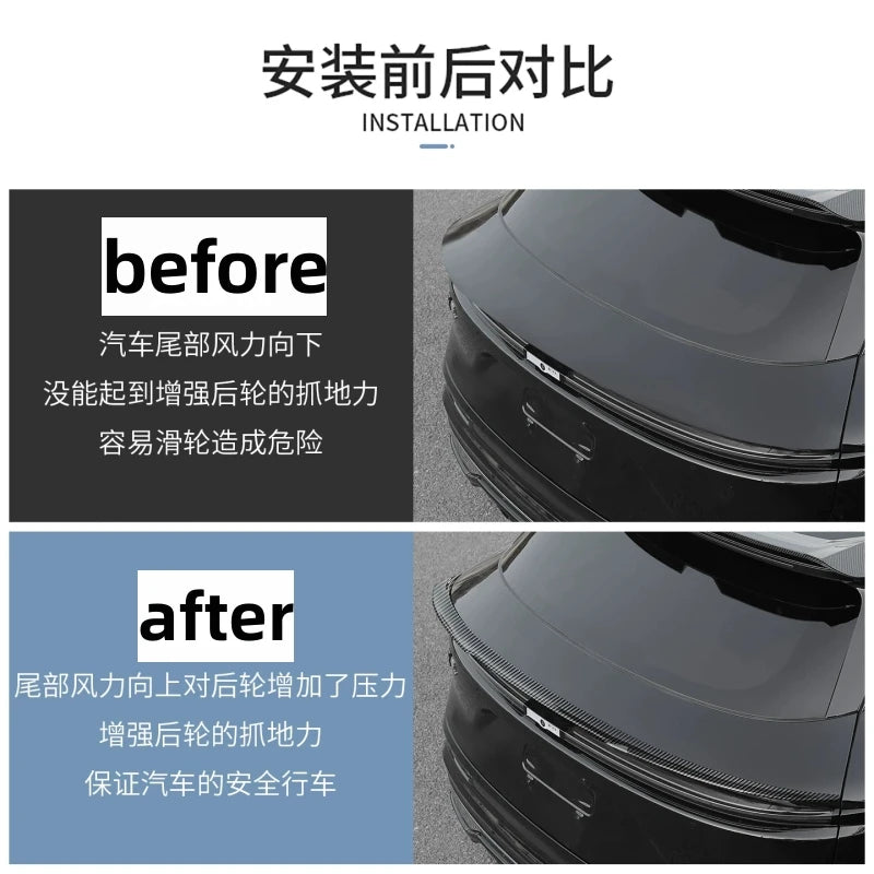 Carbon Fiber Tail Wing Car Rear Spoiler for ZEEKR 7X 2026 Modified New Style Top Wing Sport Exterior Parts