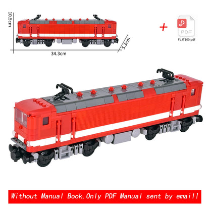 26cm Retro Double-Deck Passenger Train Car Building Blocks Model Green Gray Classic Train Display Toy for Hobbyists