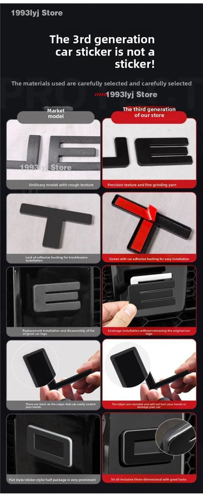 For Chery Jetour Traveller T2 Styling Plastic Rear Emblem Front Grille Badge High-end Decals Auto Exterior Decoration