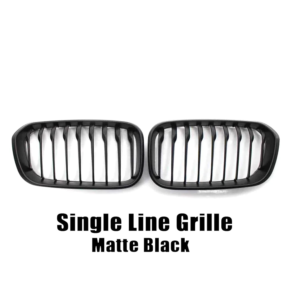 XVIP Front Bumper Kidney Grille Racing Grills For BMW 1 Series F20 F21 2015-2019 Replacement Double Slat Gloss Black Grilles