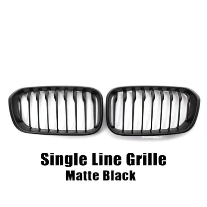 XVIP Front Bumper Kidney Grille Racing Grills For BMW 1 Series F20 F21 2015-2019 Replacement Double Slat Gloss Black Grilles