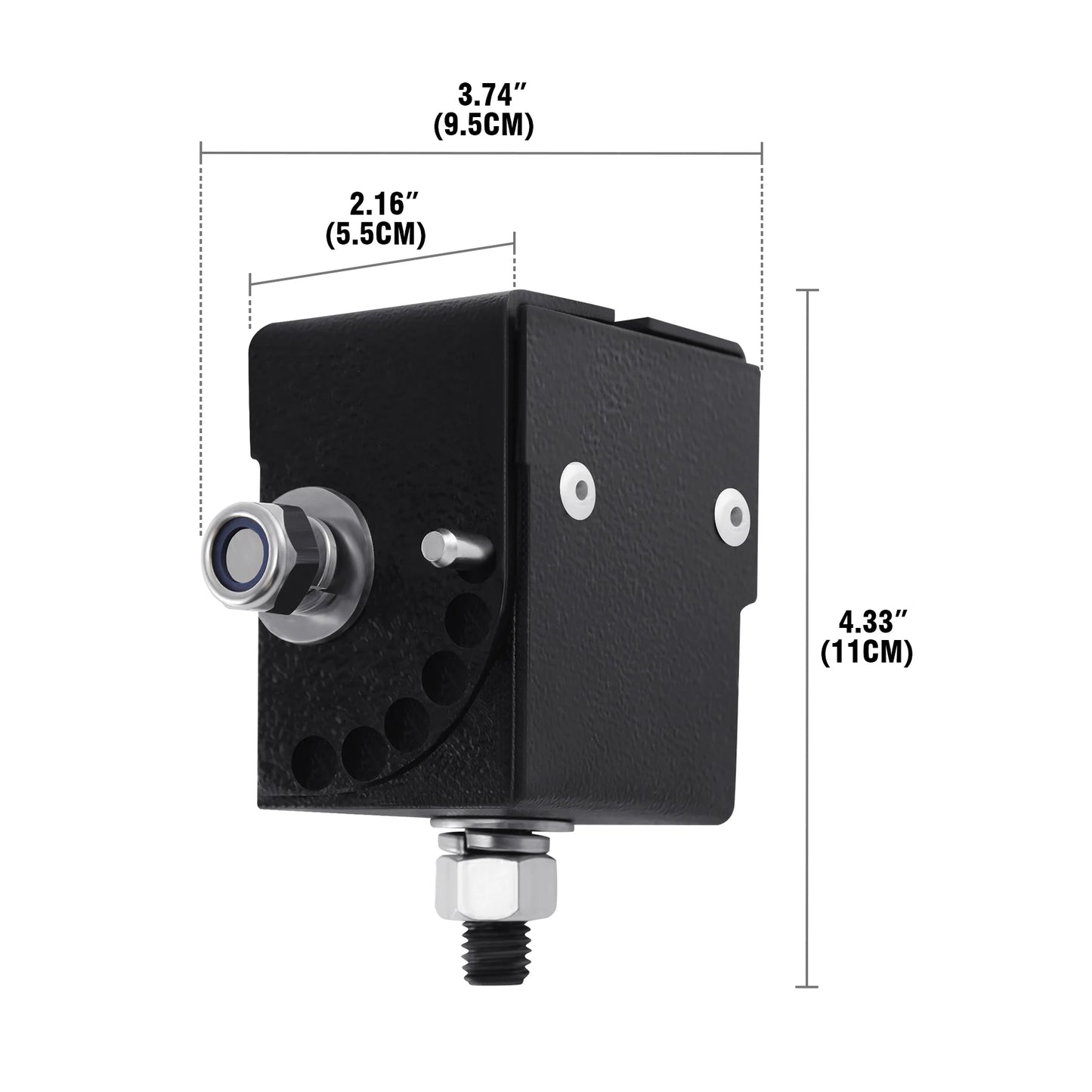 Heavy Duty UHF Radio Folding Bracket Mount Adjustable Fold Down Bull Bar Mount Holder for Car Off-Road SUV Vehicle Accessories