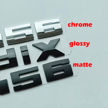 2.6cm M Series Bond Letters ABS Emblem for X1 X2 X3 X4 X5 X6 X7 135i 140i 235i 240i 550i 540i 535d Car Trunk Badge Logo Sticker