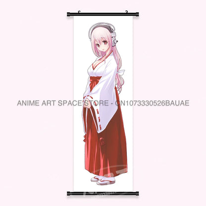Video game Wall Artwork Canvas Scrolls Picture Anime Movie Role Poster Hanging Painting Print Home Decoration For SUPER SONICO