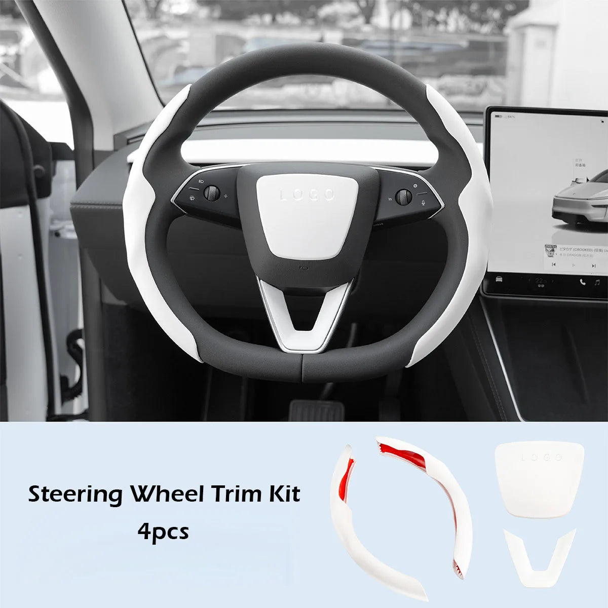 Matte White Steering Wheel Covers for Tesla Model Y Juniper Model 3 Highland Steering Wheel Cover Protector Car Accessories 2026