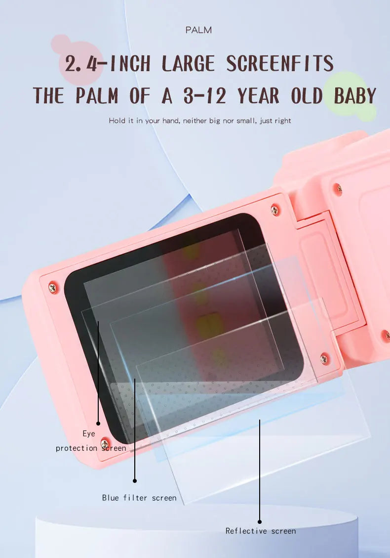 Kids Video Camcorder 1080P 20 MP High Resolution Portable Mini Digital Camera with 2.4 Inch Large Display Screen Birthday Gifts