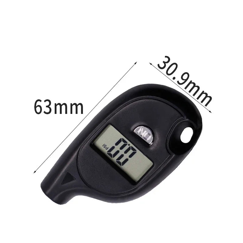 1-4Pcs Keychain Style Tire Gauge Digital Lcd Display Tester Gauge Car Tire Pressure Test Meter Car Motorcycle Tyre Diagnostic