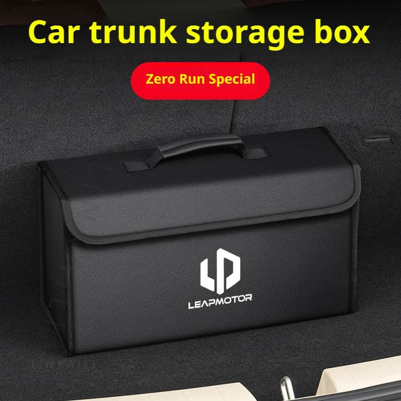 Suitable for Leapmotor C10 T03 A10 B10 C10 C01 C11 C16 D19 car carbon fiber trunk storage box large capacity foldable storage bo