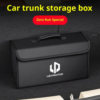 Suitable for Leapmotor C10 T03 A10 B10 C10 C01 C11 C16 D19 car carbon fiber trunk storage box large capacity foldable storage bo
