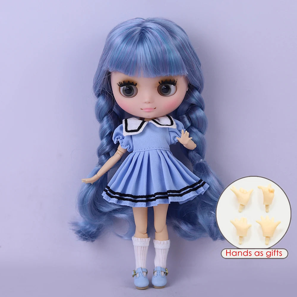 ICY DBS Middie Blyth Doll 1/8 Scale BJD Jointed White Skin with Matte Finish and Cute Outfit 20 cm Doll Toy Gift for Girls