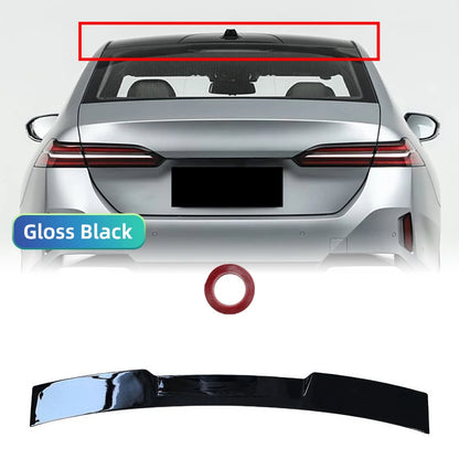 For BMW New 5 Series G60 i5 2024+ 520i 525i 528i 530i 535i MP M4 Style Carbon Glossy Black Rear Trunk Lid Car Roof Spoiler Wing